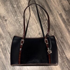 Vintage BRIGHTON black / brown leather bag